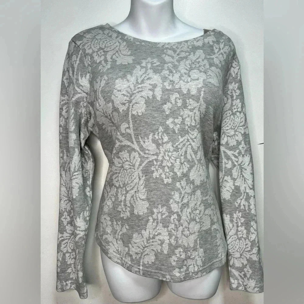 CROFT AND BARROW TOP LIGHT SWEATER SHIRT - 3/4 SLEEVE - WOMENS S - RN 157461